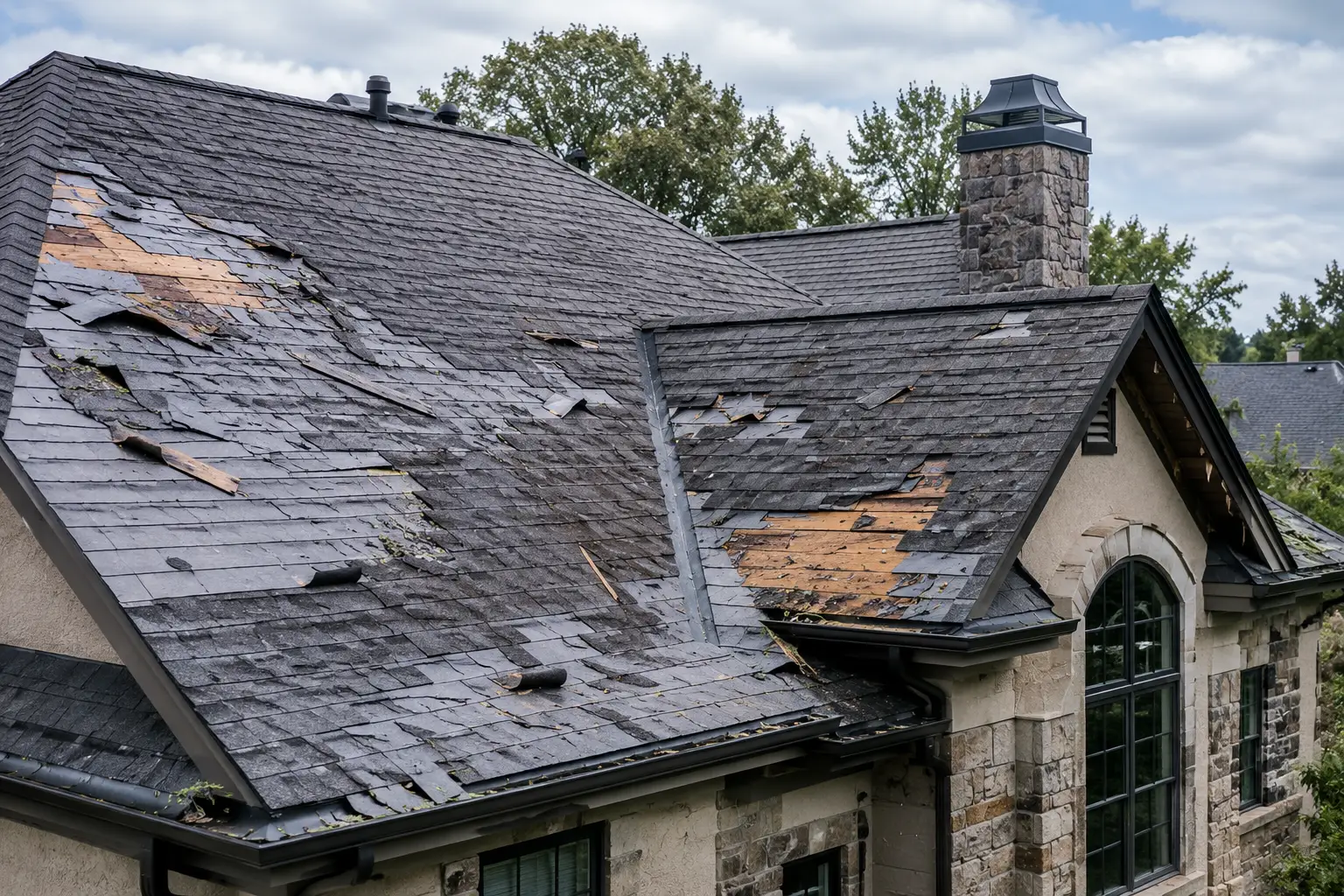 Completed residential roof documented for an inspection report